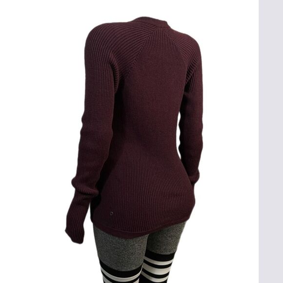 Lululemon The Sweater The Better Heathered Bordeaux Drama Knit Pullover 8 NWOT - Picture 14 of 16